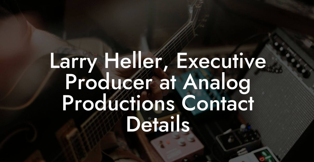 Larry Heller, Executive Producer at Analog Productions Contact Details