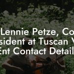 Lennie Petze, Co President at Tuscan Villa Ent Contact Details