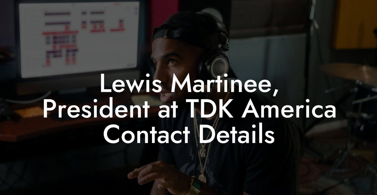 Lewis Martinee, President at TDK America Contact Details