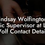 Lindsay Wolfington, Music Supervisor at Lone Wolf Contact Details