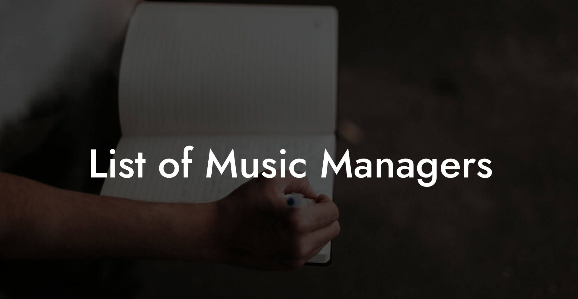 List of Music Managers