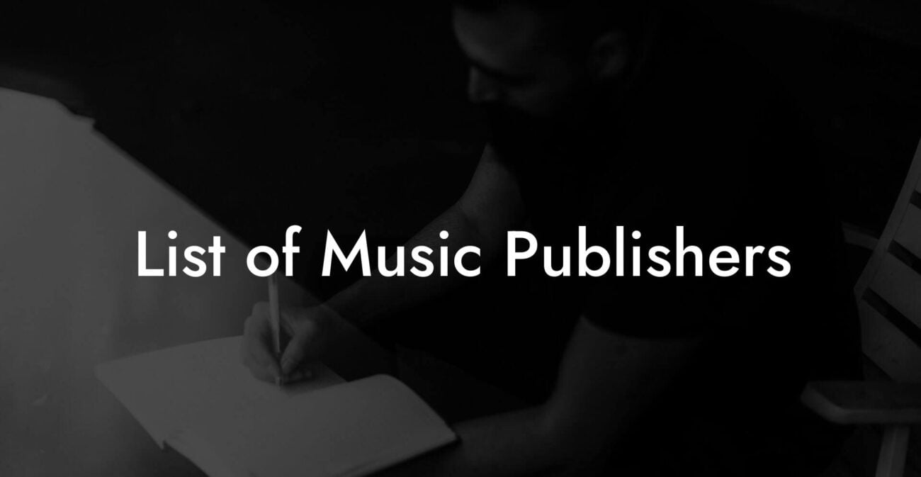 List of Music Publishers