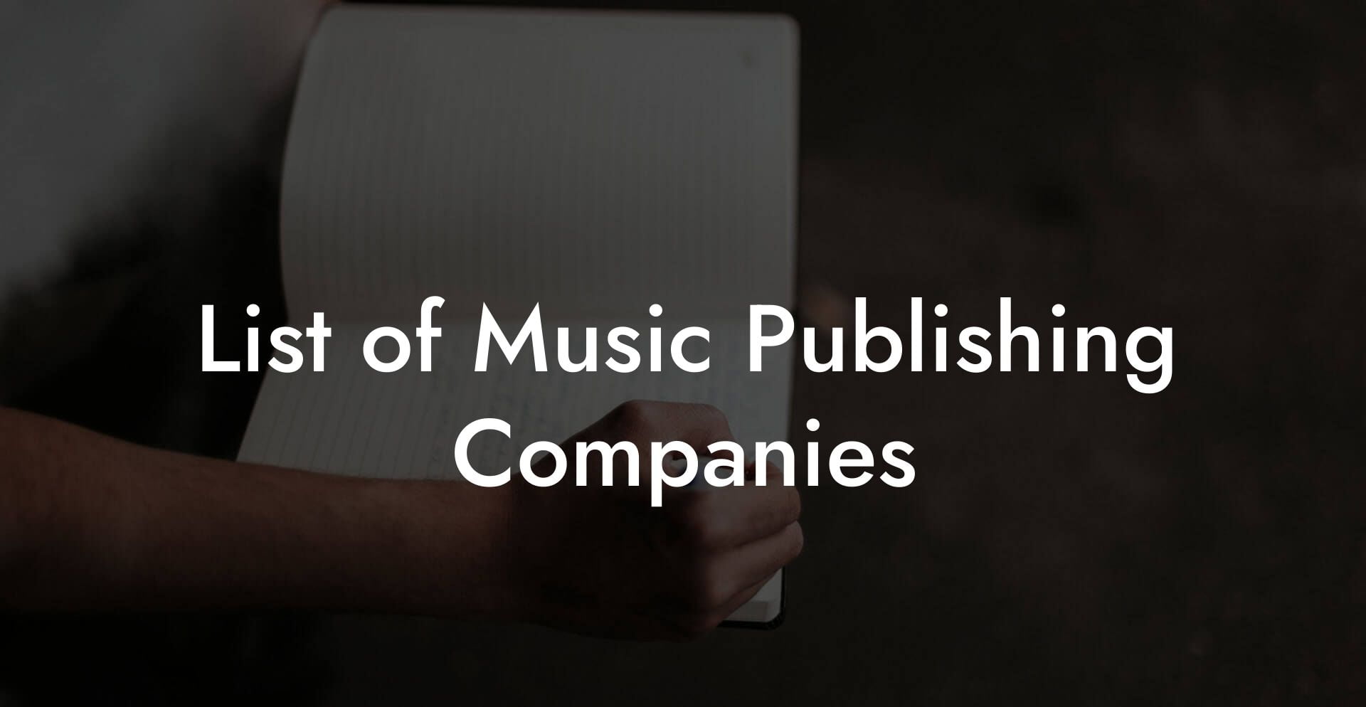 List of Music Publishing Companies