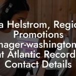 Lora Helstrom, Regional Promotions Manager-washington Dc at Atlantic Records Contact Details