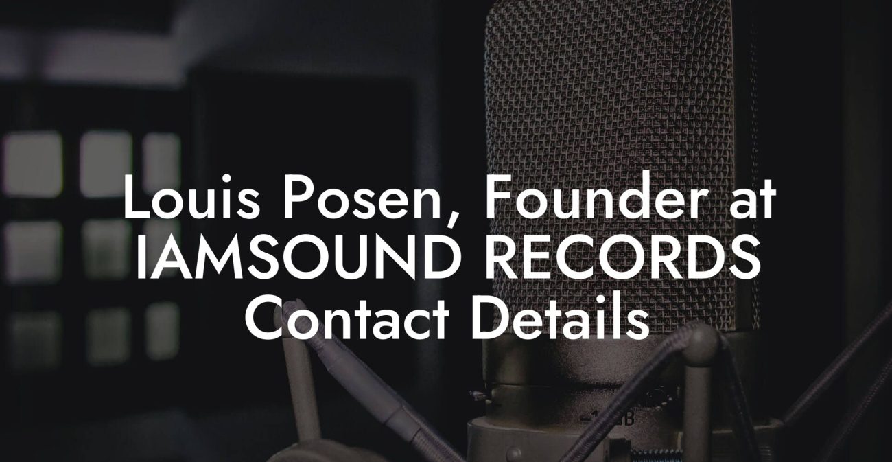 Louis Posen, Founder at IAMSOUND RECORDS Contact Details