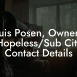 Louis Posen, Owner at Hopeless/Sub City Contact Details