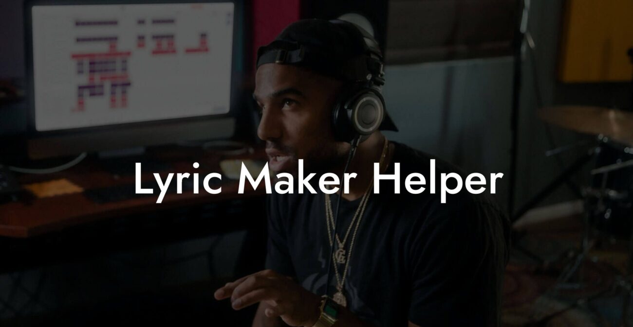 lyric maker helper lyric assistant