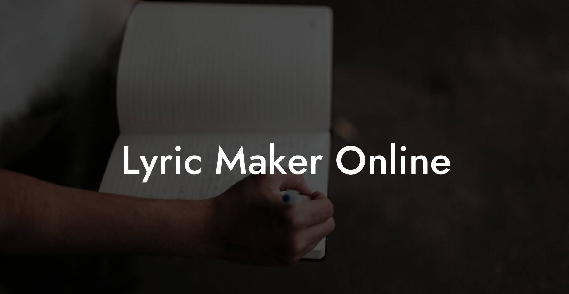 lyric maker online lyric assistant