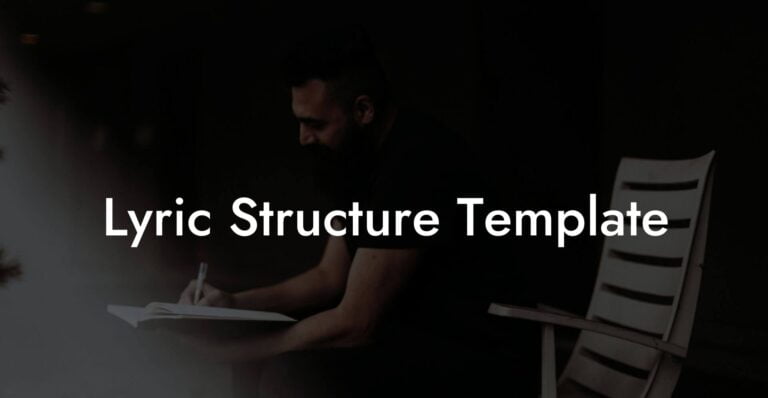 Lyric Structure Template - Lyric Assistant