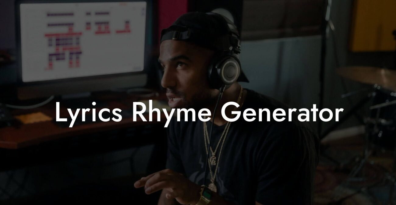 lyrics rhyme generator lyric assistant