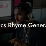 lyrics rhyme generator lyric assistant