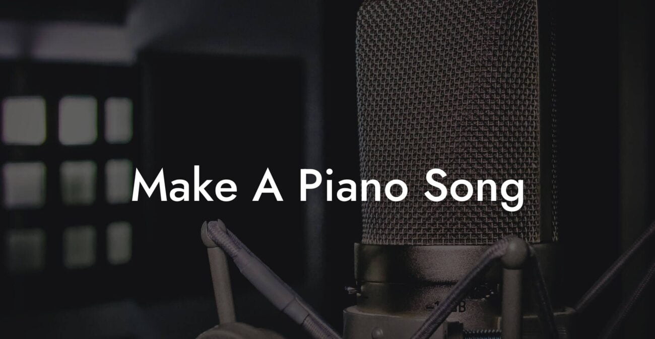 make a piano song lyric assistant