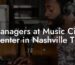 Managers at Music City Center in Nashville TN