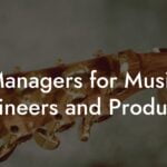 Managers for Music Engineers and Producers