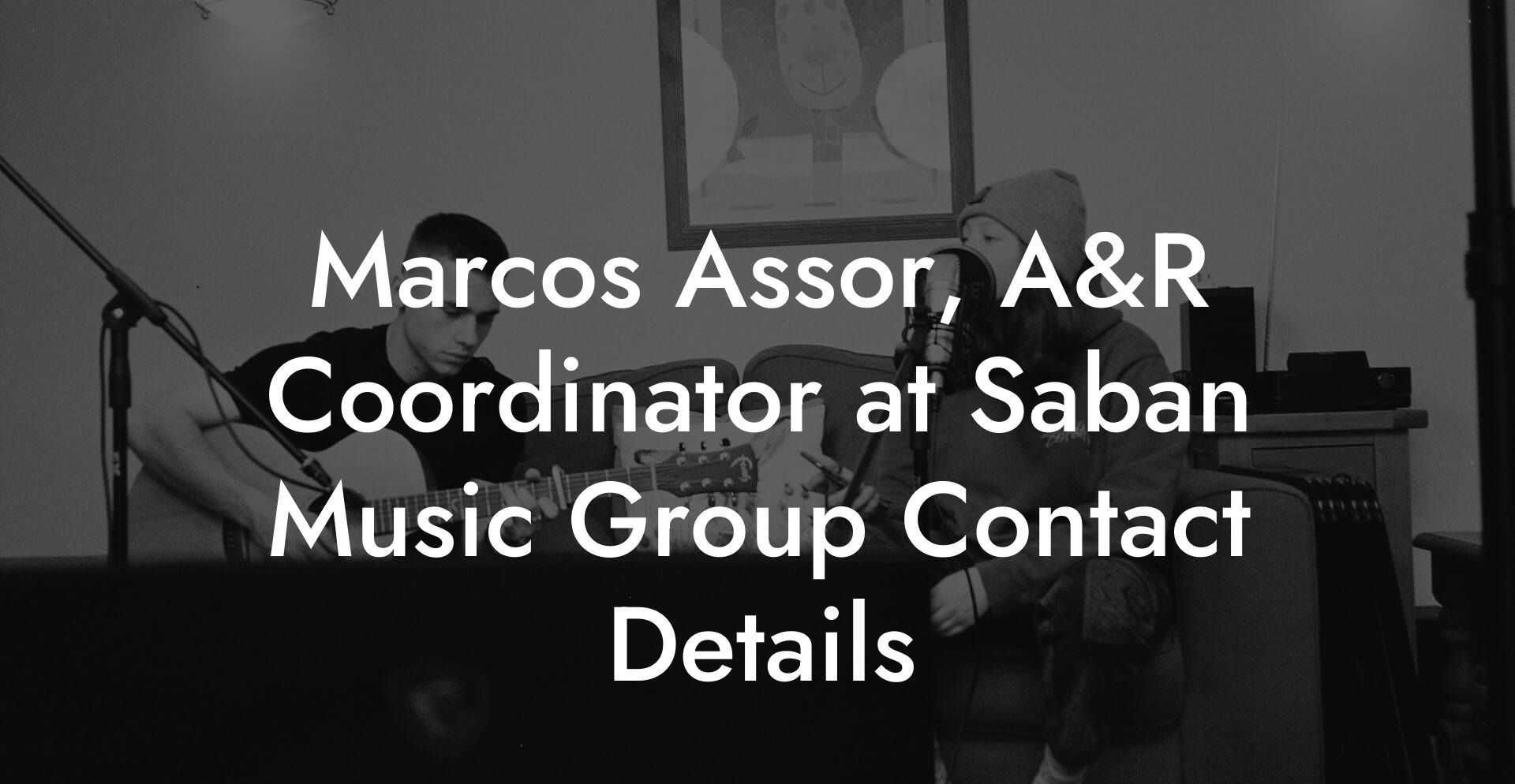 Marcos Assor, A&R Coordinator at Saban Music Group Contact Details