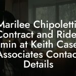 Marilee Chipoletti, Contract and Rider Admin at Keith Case & Associates Contact Details