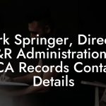 Mark Springer, Director A&R Administration at RCA Records Contact Details