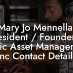 Mary Jo Mennella, President / Founder at Music Asset Management Inc Contact Details