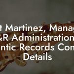 Matt Martinez, Manager, A&R Administration at Atlantic Records Contact Details