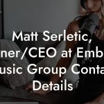 Matt Serletic, Owner/CEO at Emblem Music Group Contact Details