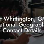 Matt Whittington, GM at National Geographic Contact Details