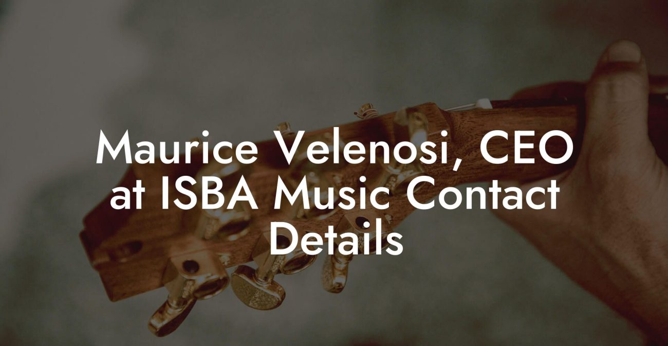 Maurice Velenosi, CEO at ISBA Music Contact Details