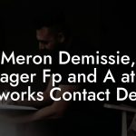 Meron Demissie, Manager Fp and A at BET Networks Contact Details