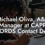 Michael Oliva, A&R Manager at CAPP RECORDS Contact Details