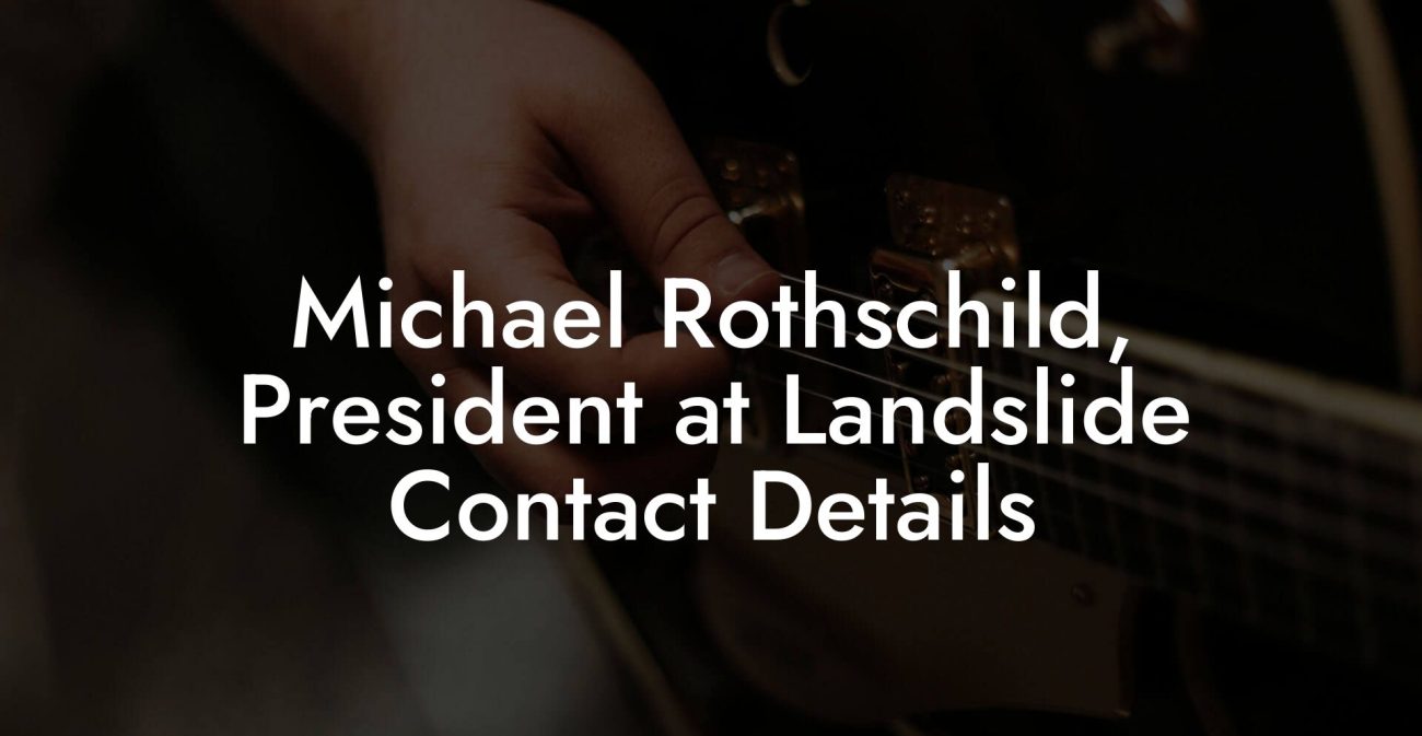 Michael Rothschild, President at Landslide Contact Details