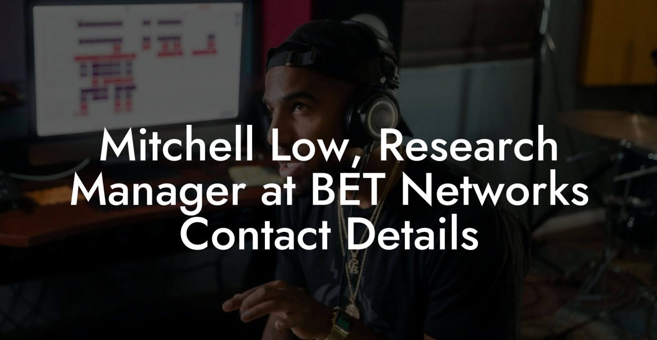 Mitchell Low, Research Manager at BET Networks Contact Details