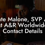 Monte Malone, SVP A&R at A&R Worldwide Contact Details