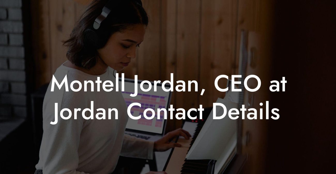 Montell Jordan, CEO at Jordan Contact Details