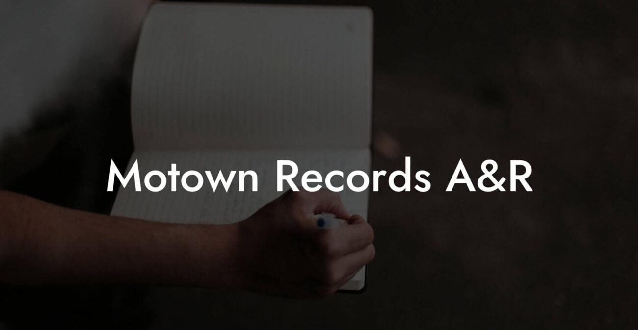 Motown Records A&R