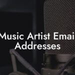 Music Artist Email Addresses