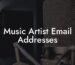 Music Artist Email Addresses
