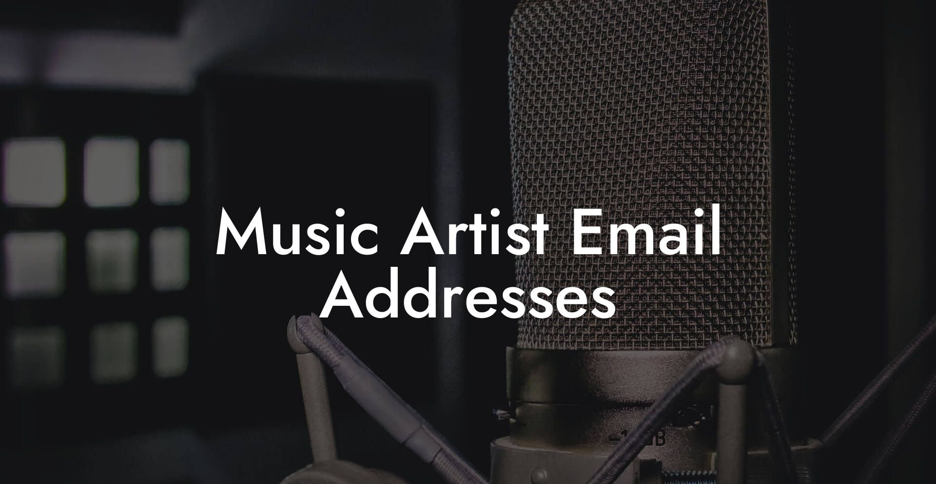 Music Artist Email Addresses