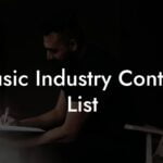 Music Industry Contact List