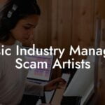 Music Industry Managers Scam Artists