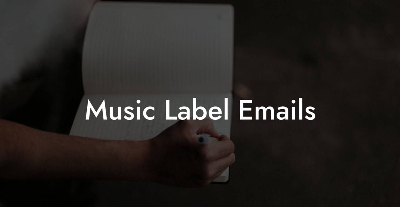 Music Label Emails