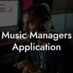 Music Managers Application