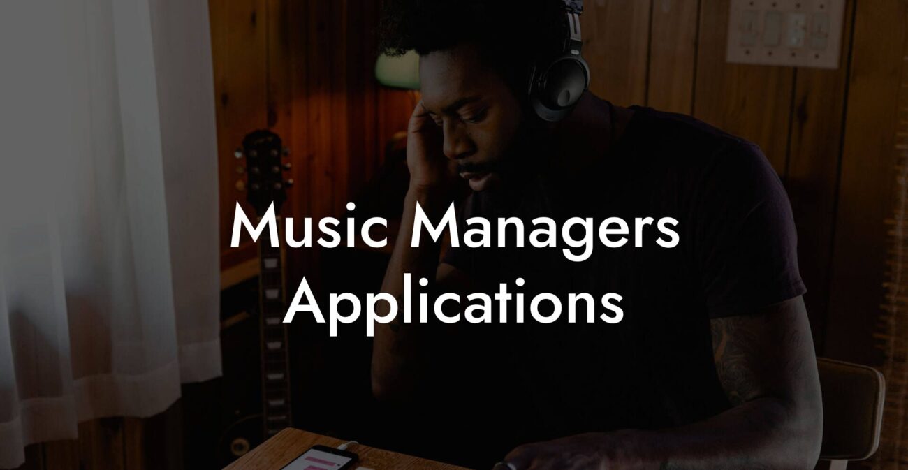 Music Managers Applications