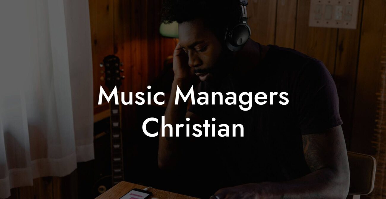 Music Managers Christian