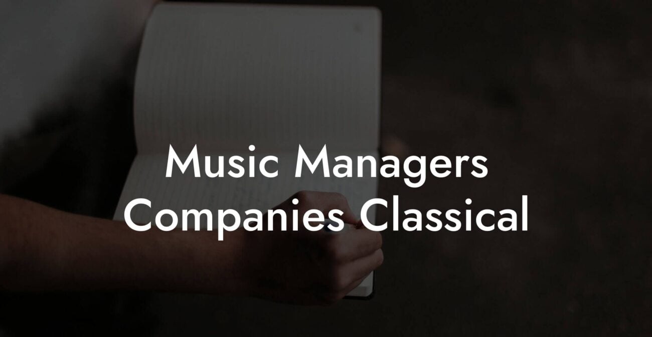 Music Managers Companies Classical