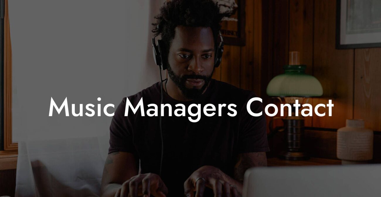 Music Managers Contact