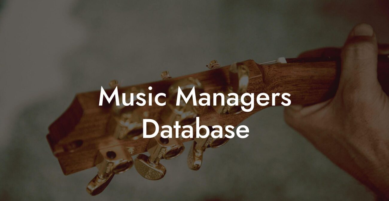 Music Managers Database