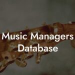Music Managers Database
