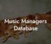 Music Managers Database