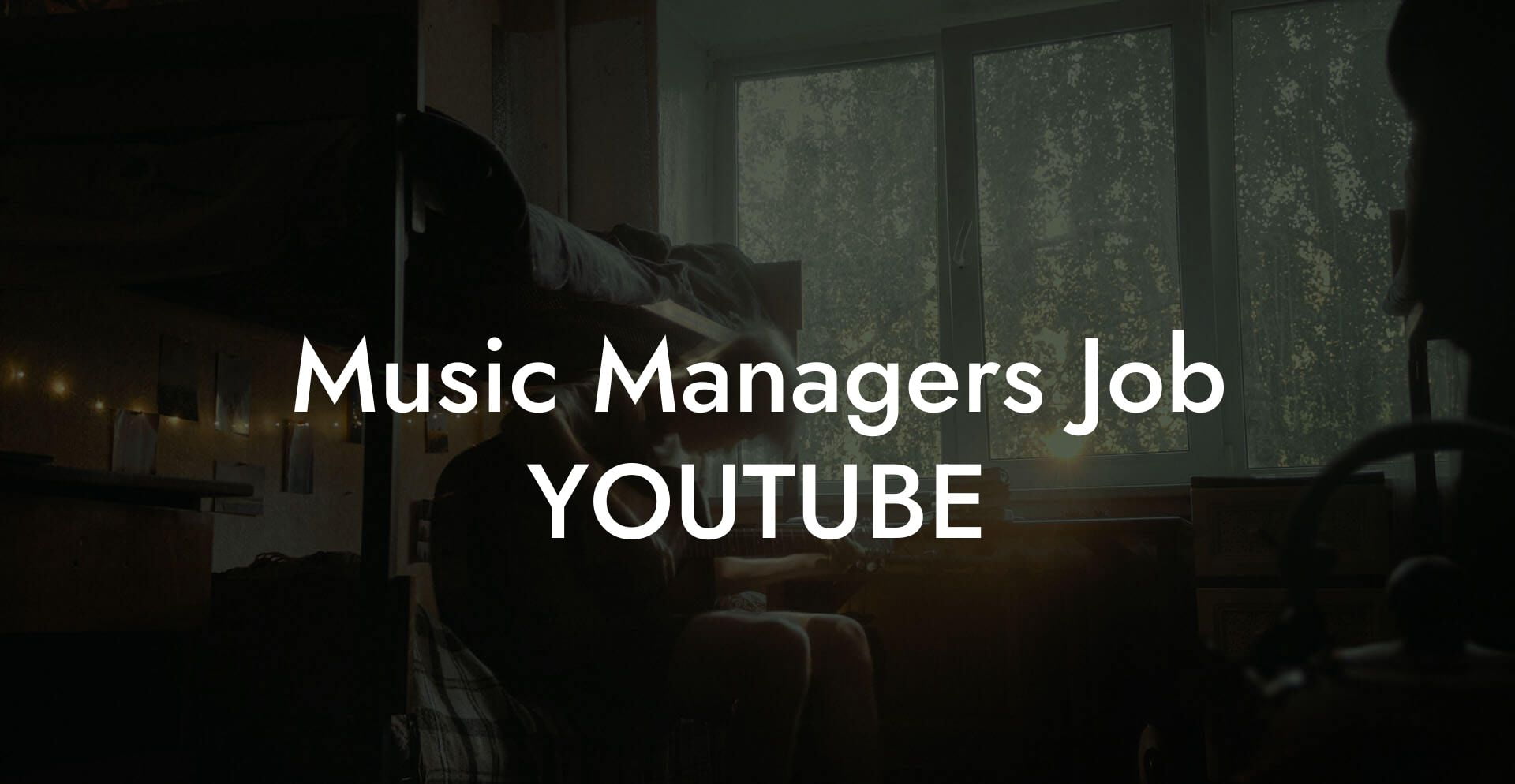 Music Managers Job YOUTUBE