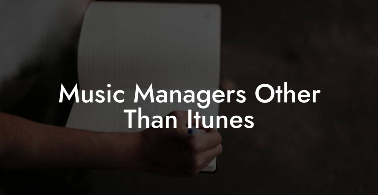 Music Managers Other Than Itunes