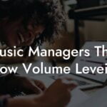 Music Managers That Allow Volume Leveing